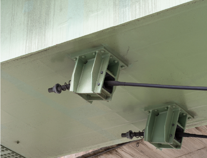Images of bridge fall prevention construction